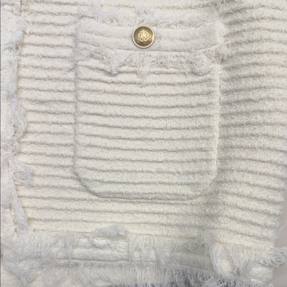 J. Crew Ivory Textured Knit Vest NWOT - Picture 4 of 5